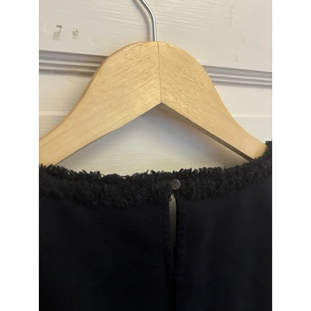 J Crew Women's‎ Black Nude Fringe Lace Sleeveless Tank Top Shirt Size XS